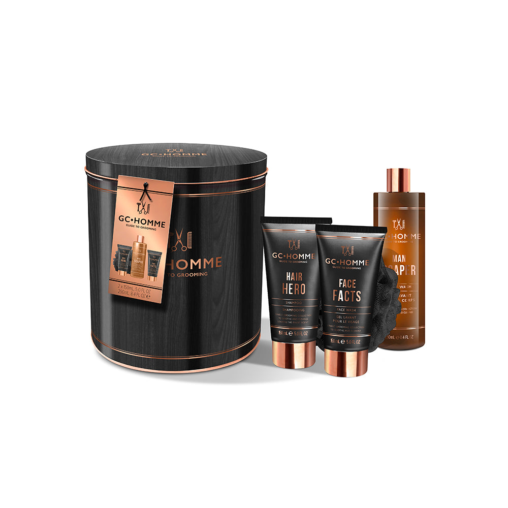 [LB] Iconic - Reusable tin with 250ml Body Wash, 150ml Shampoo, 150ml Face Wash and Body Polisher - GCH2078006